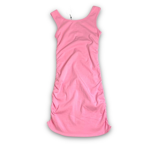 Juicy Couture Shirred Tank Dress in BarbieCore Pink - Picture 3 of 6